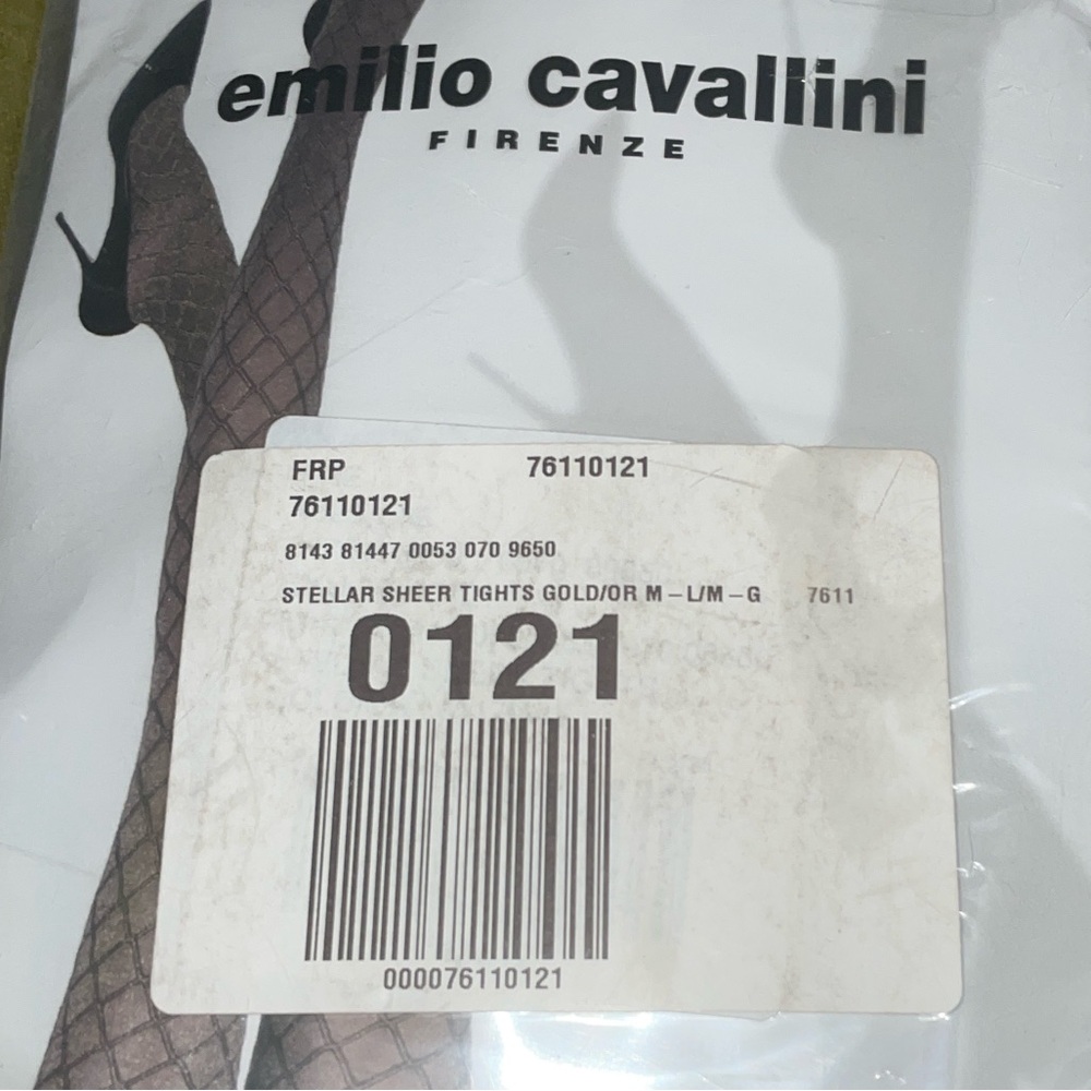 Free People x EMilio Cavallini stellar sheer tights gold NWT - Picture 4 of 5
